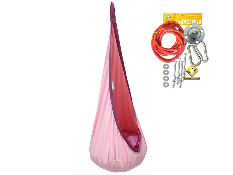 Childrens hammock chair with assembly kit - pink(03)