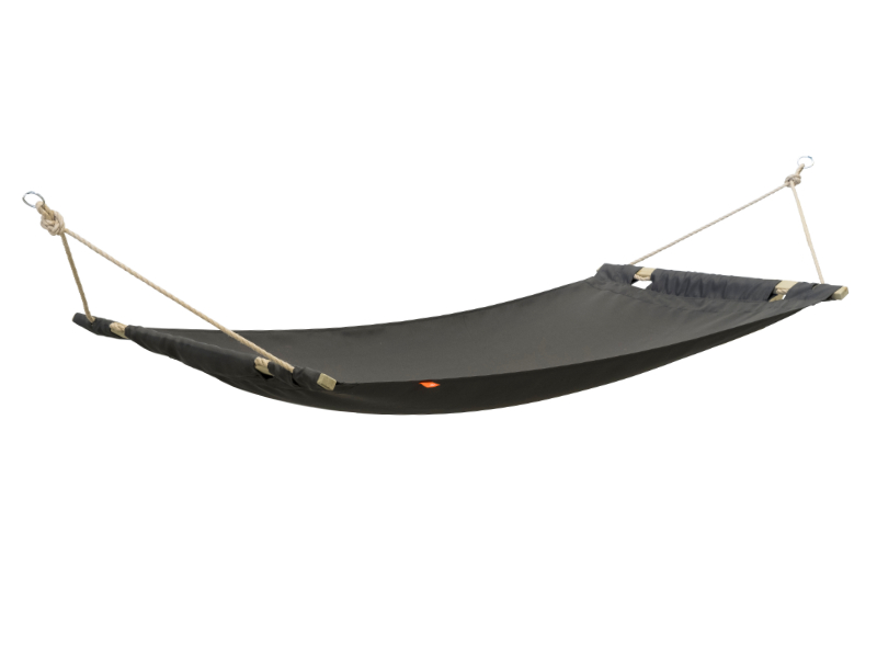 Single cotton hammock with spreader bars - graphite(grafitowy)