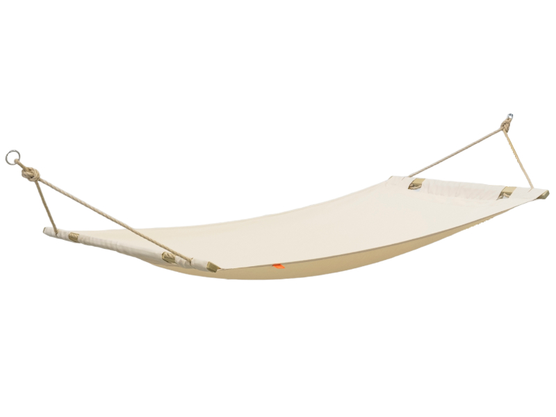 Single cotton hammock with spreader bars - beige(02)