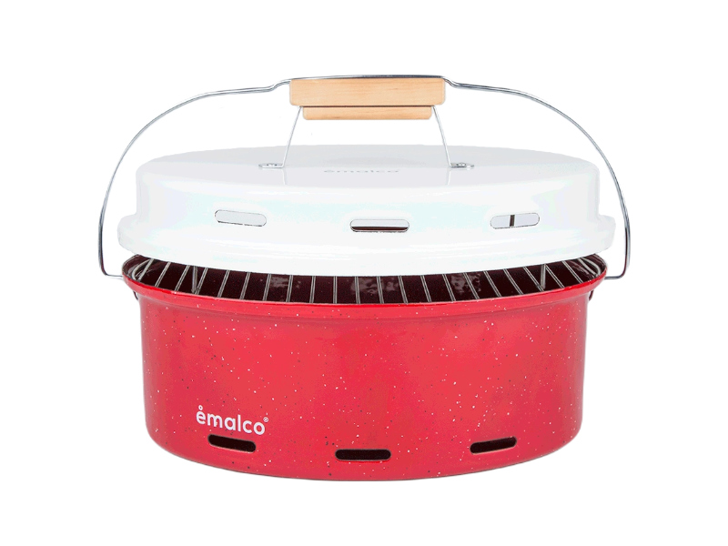 Enameled tourist grill - Red(04 - czerwony)