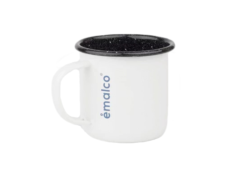 Enamel mug - white-blue(02)