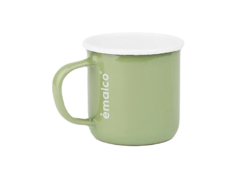 Enamel mug - green-white(07)