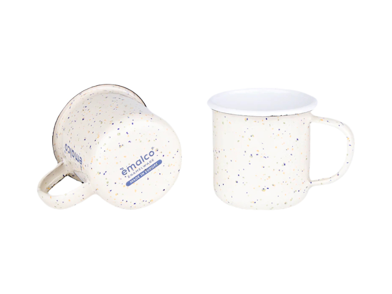 Lot de 2 mugs émaillés - ecru(17)