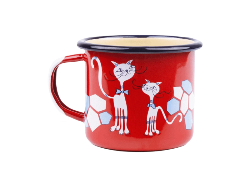 Mug émaillé pour enfant - rouge(03 - czerwony)