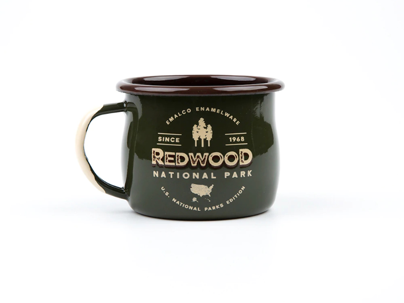 Enamel mug - green(Redwood)