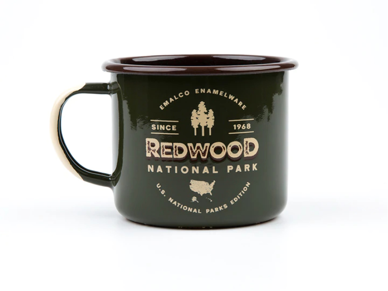 Enamel mug - green(Redwood)