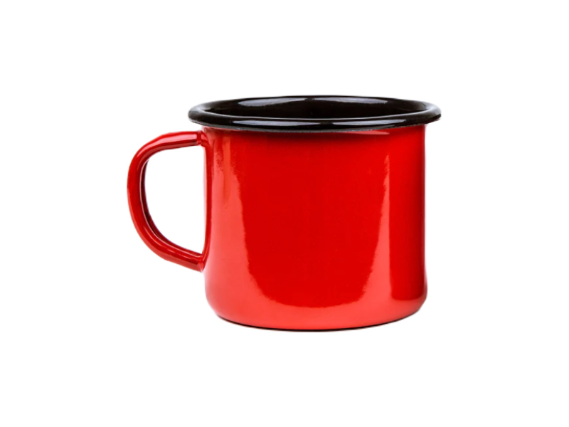 Enamel mug - Red(04 - czerwony)