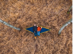 Hamak turystyczny, Adventure Hammock XXL - żółto-niebieski(Nemo)